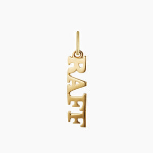 solid gold name pendant