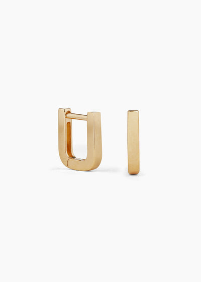 Square Huggie Hoops