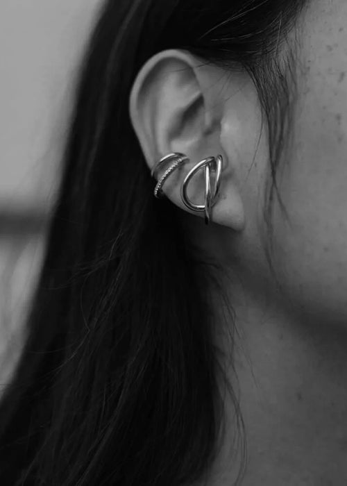 Silver Signature Ear Cuff Set