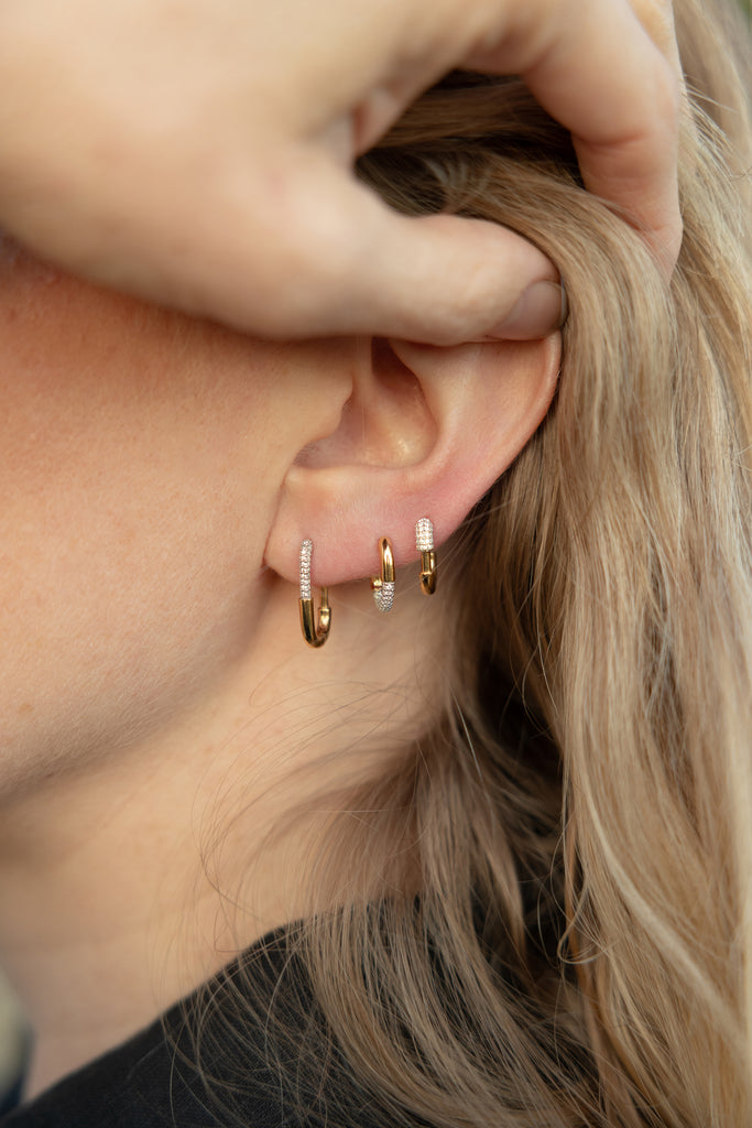 Otiumberg 9K yellow gold small hoop earrings