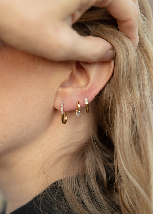 Pavé Staple 3 Hoop Stacking Set