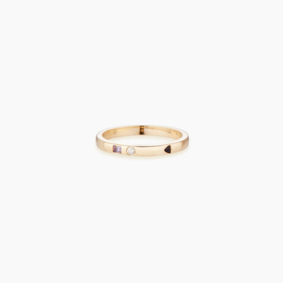 Three Stone Stacker Ring - J