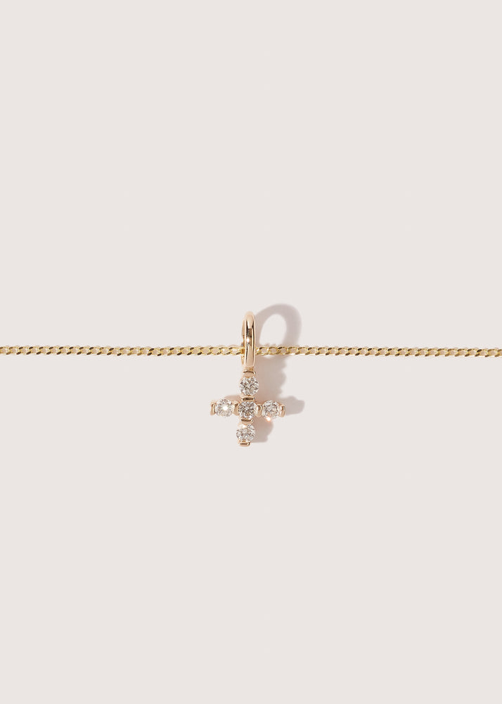 Tiny Diamond Cross Pendant