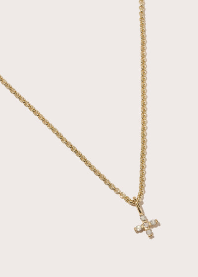 Tiny Diamond Cross Pendant