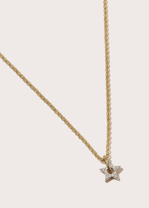 Tiny Diamond Star Pendant
