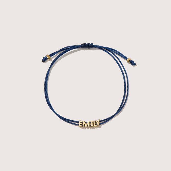 Totem Name Navy Cord Bracelet (Made To Order)