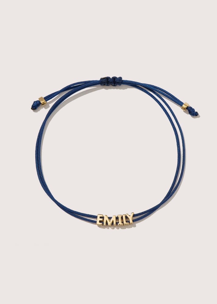 Totem Name Navy Cord Bracelet (Made To Order)
