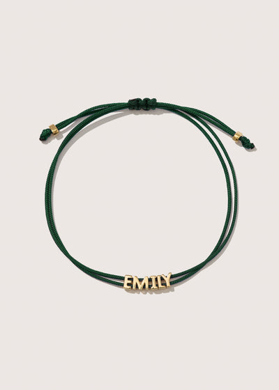Totem Name Green Cord Bracelet (Made To Order)