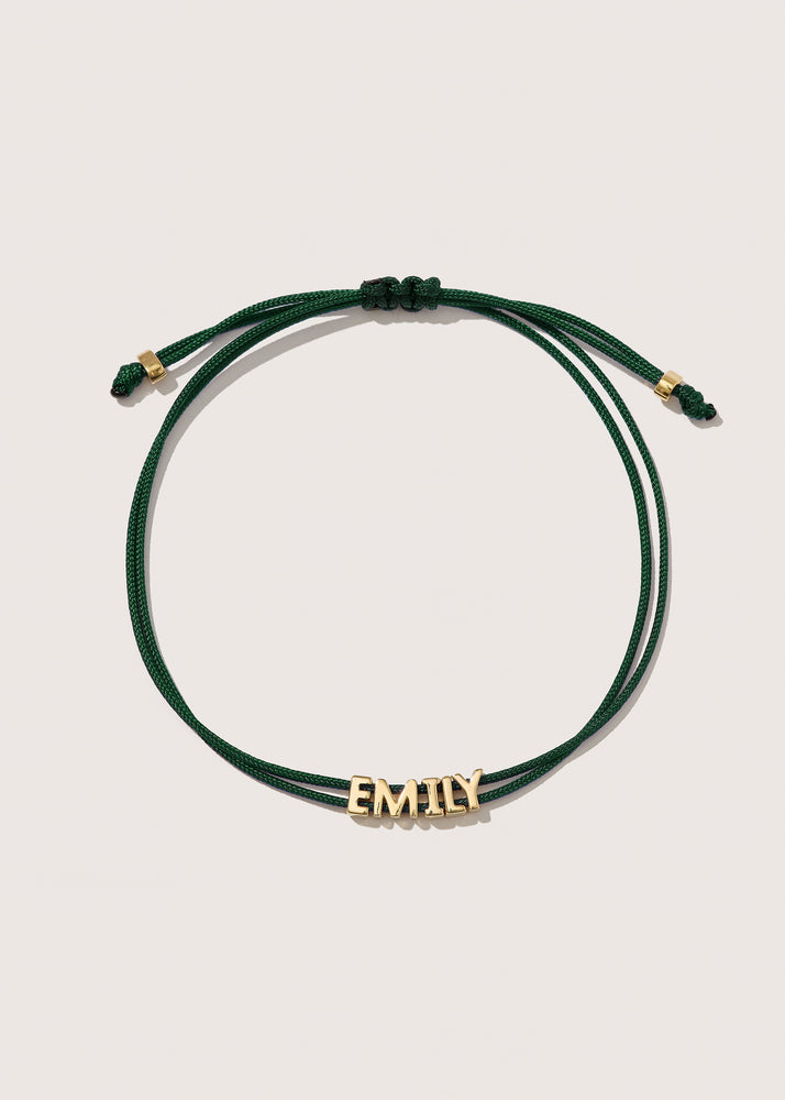 Totem Name Green Cord Bracelet (Made To Order)