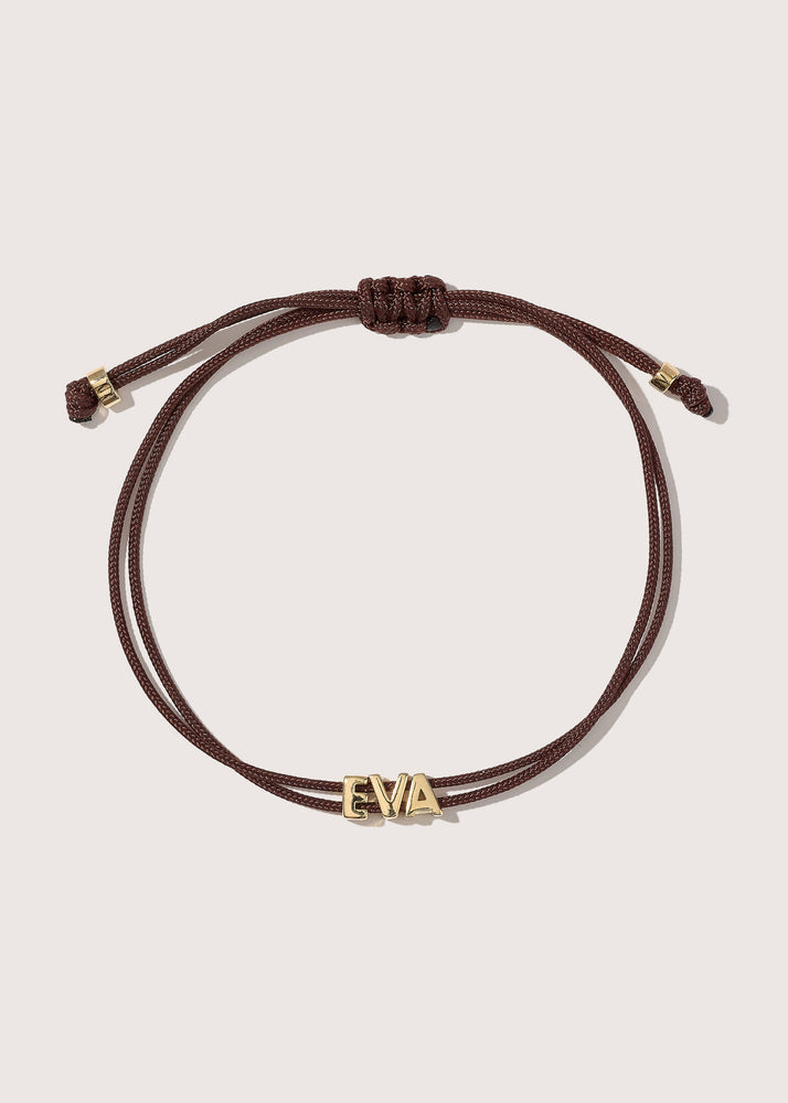 Totem Name Chocolate Brown Cord Bracelet (Made To Order)