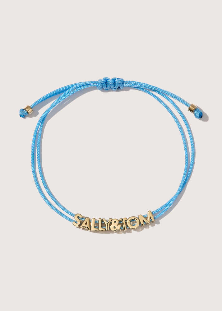 Totem Name Sky Blue Cord Bracelet (Made To Order)