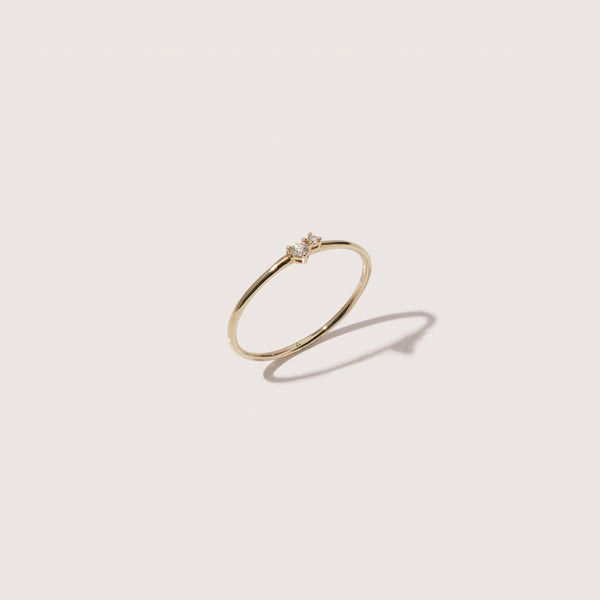 Twin Topaz Bamboo Ring