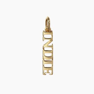 gold vermeil name pendant