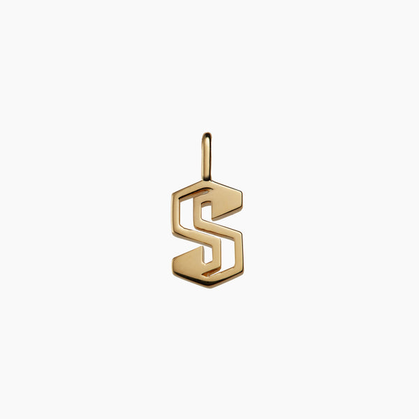 Vermeil Cut Initial Pendant