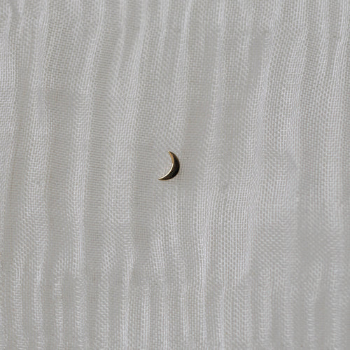 Solid Gold Moon Threaded Stud