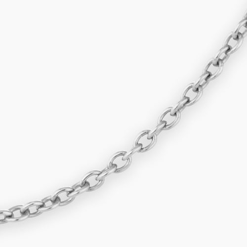 SILVER CABLE CHAIN LONG