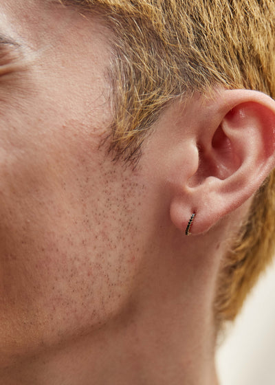 Buy Opis Silver Hoop Earrings For Men Online - Zevar Amaze