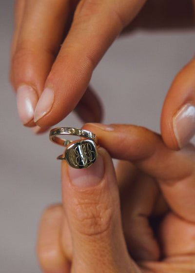 Band Ring with Complimentary Hand Engraving