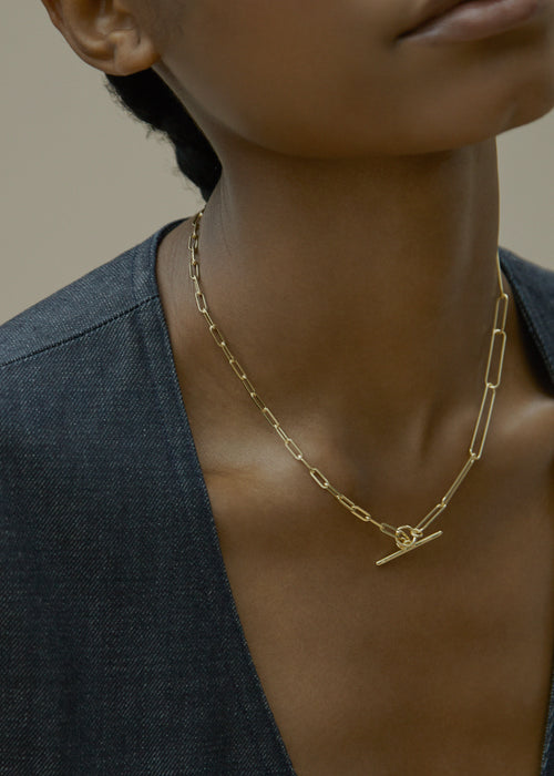 Two Chain Paperclip Necklace
