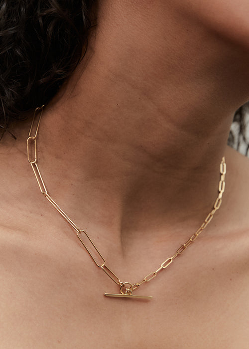 Two Chain Paperclip Necklace